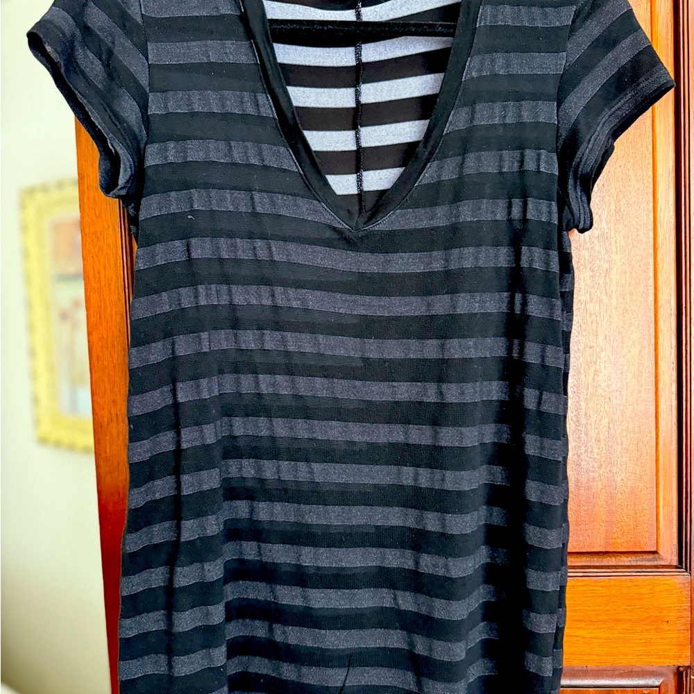 Michael Stars Blue Boxy Short Sleeve Tee
